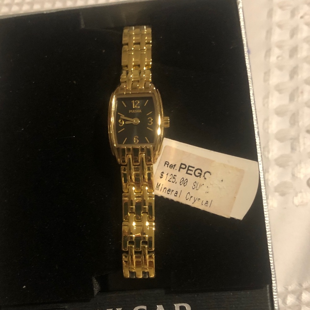 Pulsar Gold Women's Watch with Black Dial